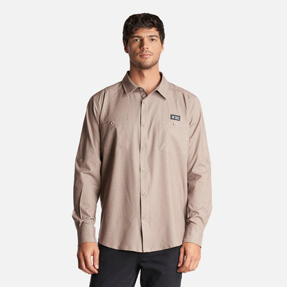 Camisa Hombre Cumbre Manga Larga Beige Haka Honu