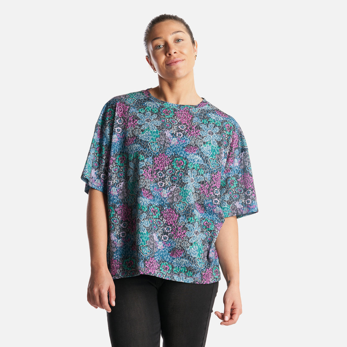 Polera Mujer Coralisima Print Turquesa Haka Honu