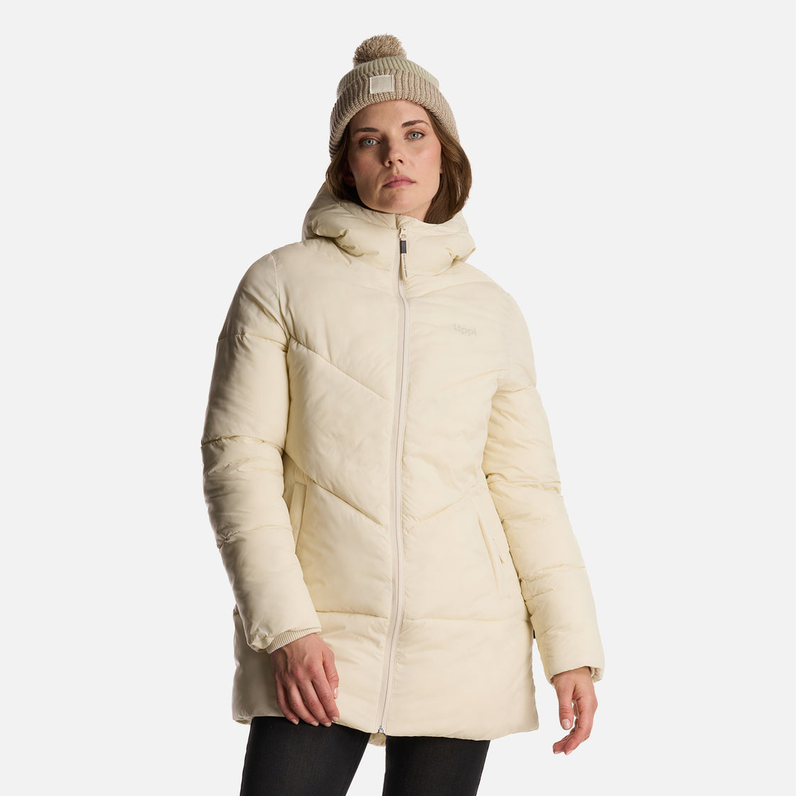 Chaqueta Mujer Long Line Steam Pro Hoody Jacket Crema Lippi