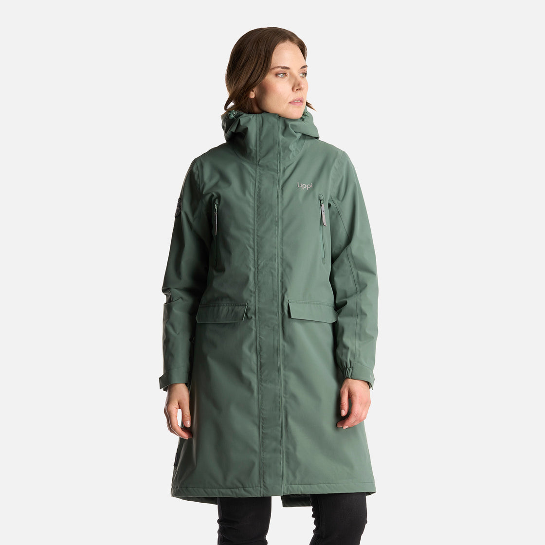 Chaqueta Mujer Mountains Live B-Dry Long Jacket Verde Musgo Lippi