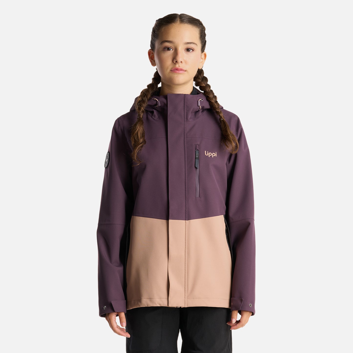 Chaqueta Teen Girl Massif B-Dry Hoody Jacket Morado Oscuro Lippi