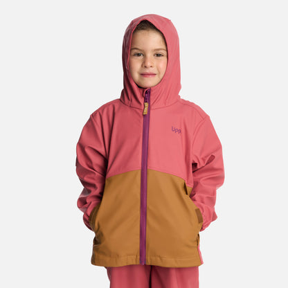 Chaqueta Niña Muddy B-Dry Hoody Jacket Rosa Oscuro Lippi