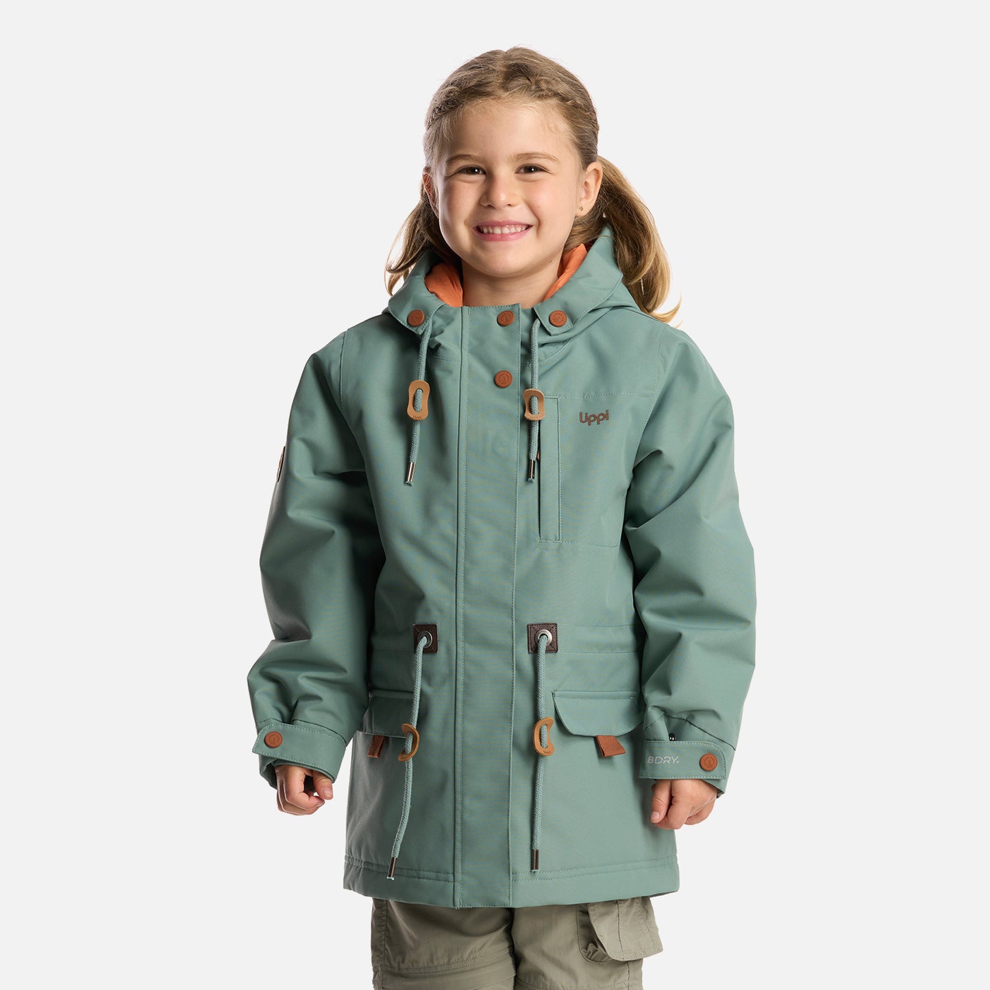 Chaqueta Niña Rainy B-Dry Hoody Jacket Jade Oscuro Lippi