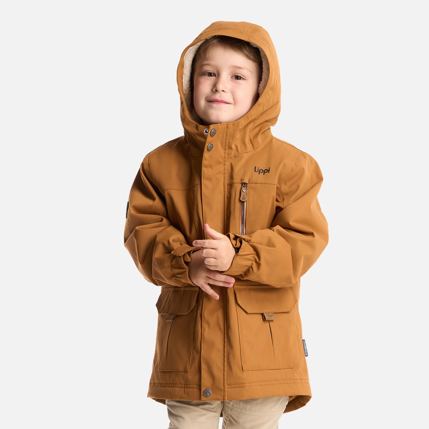 Chaqueta Niño Roble B-Dry Hoody Jacket Cafe Claro Lippi