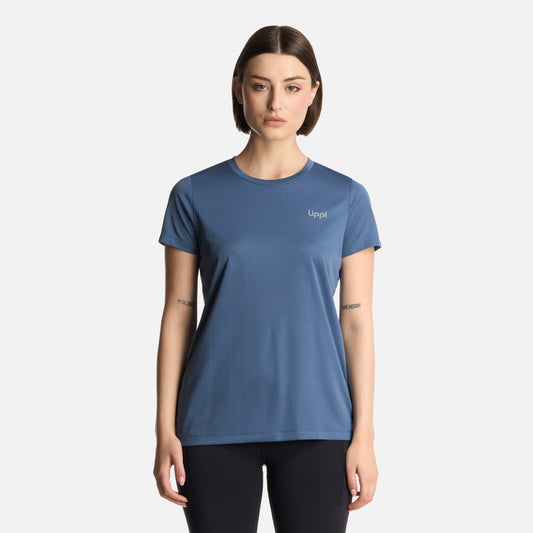 Polera Mujer Core Q-Dry T-Shirt Azul Piedra Lippi