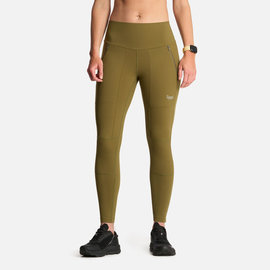 Calza Mujer PureTrek Q-Dry Leggings Verde Oliva Lippi