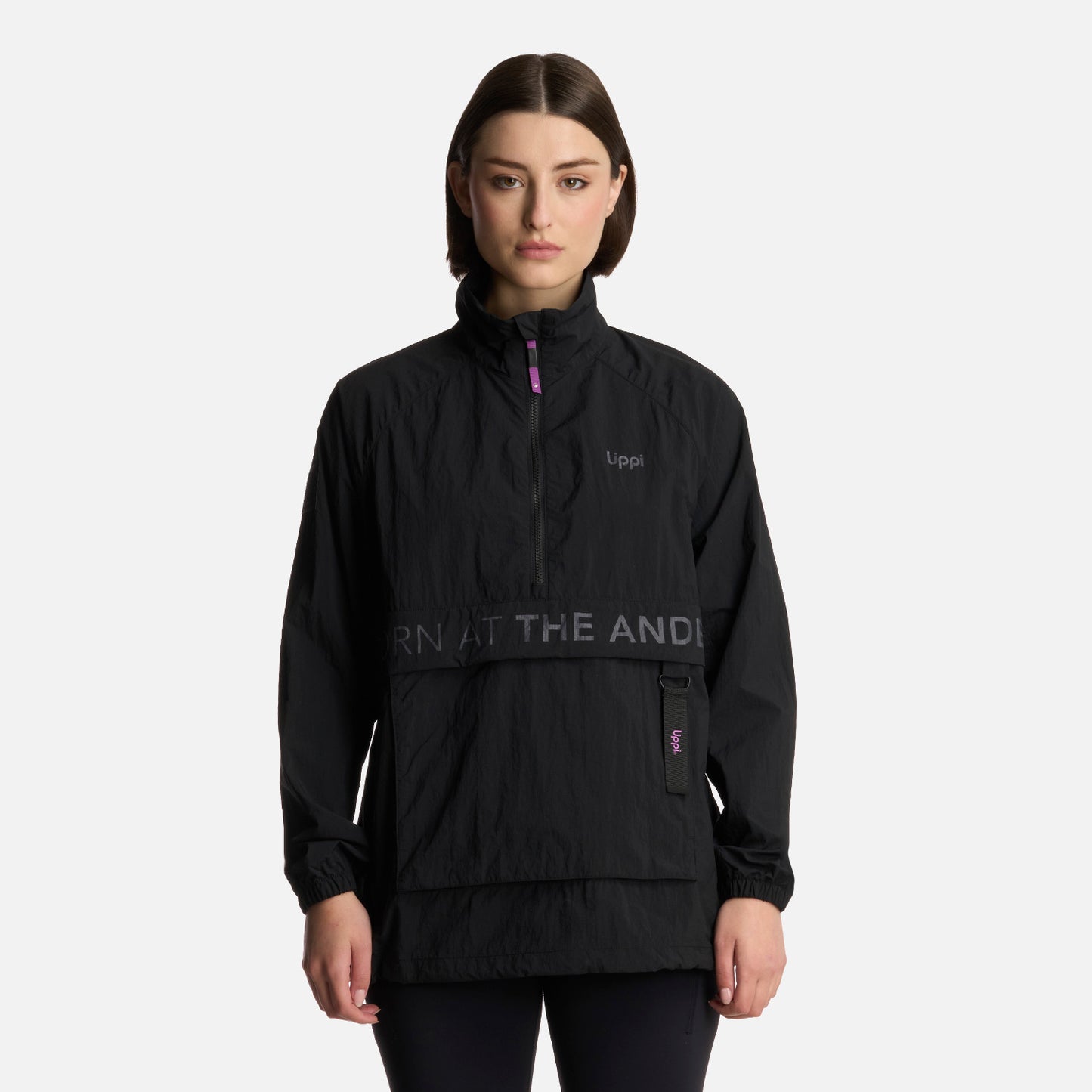 Chaqueta Mujer WindCity WindBreaker 1/4 Zip Jacket Negro Lippi