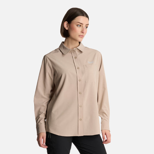 Camisa Mujer Murallon Q-Dry Shirt Taupe Lippi