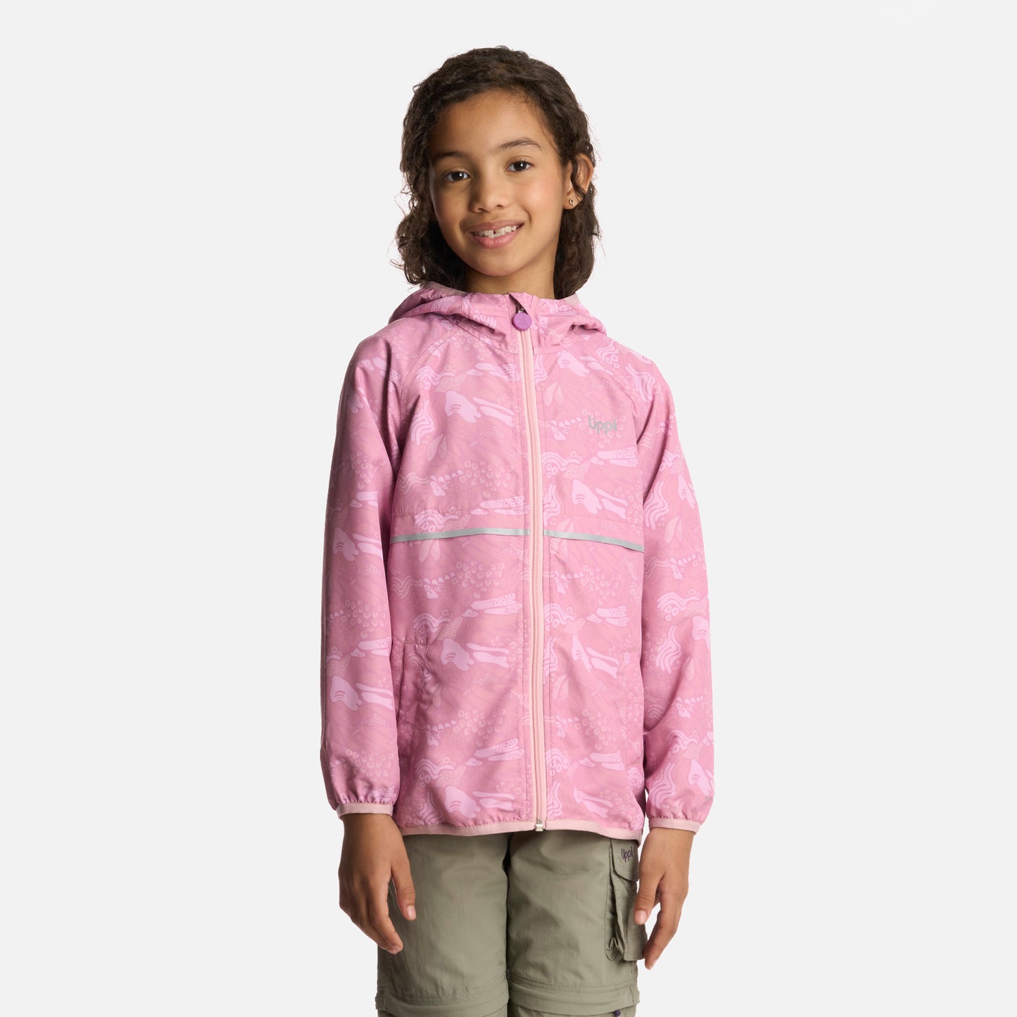 Chaqueta Niña Nightfall WindBreaker Hoody Jacket Print Rosado Lippi