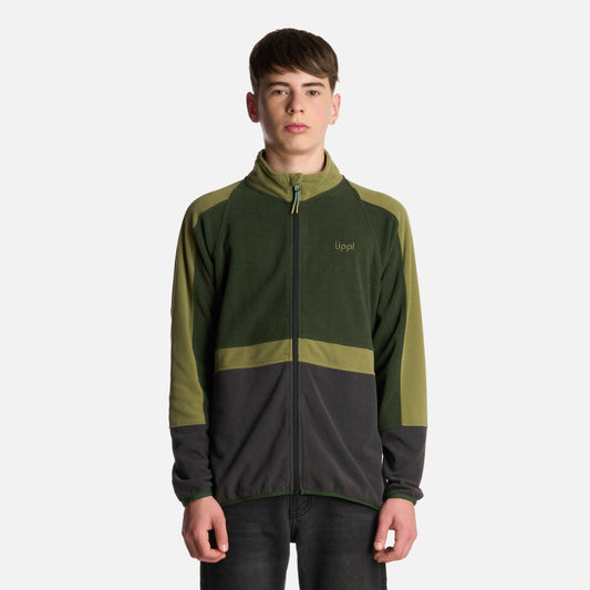 Polerón Teen Boy FirePlace Full Zip Sweatshirt Verde Militar Lippi