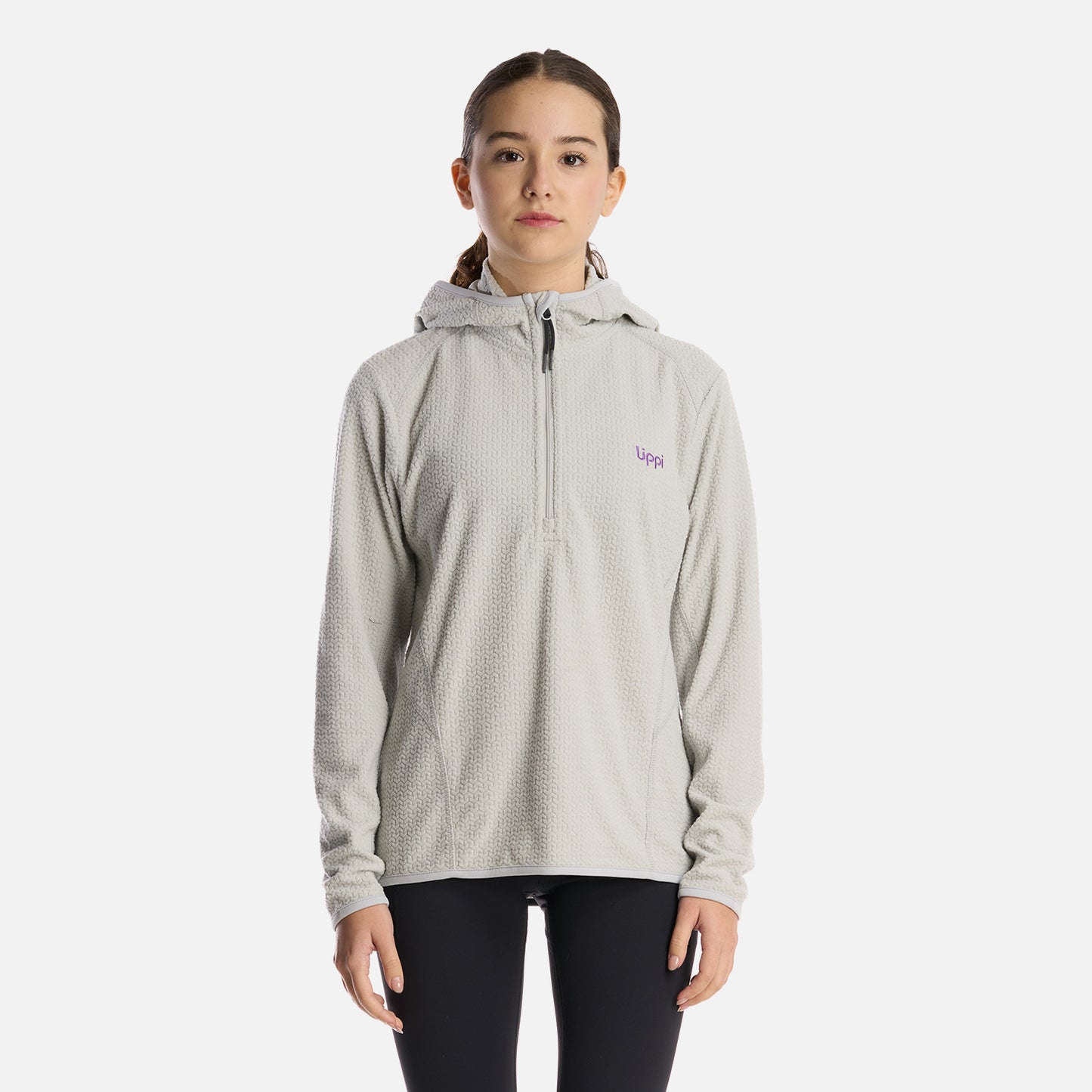 Polerón Teen Girl Mild Nano-F 14 Zip Hoody Gris Claro Lippi