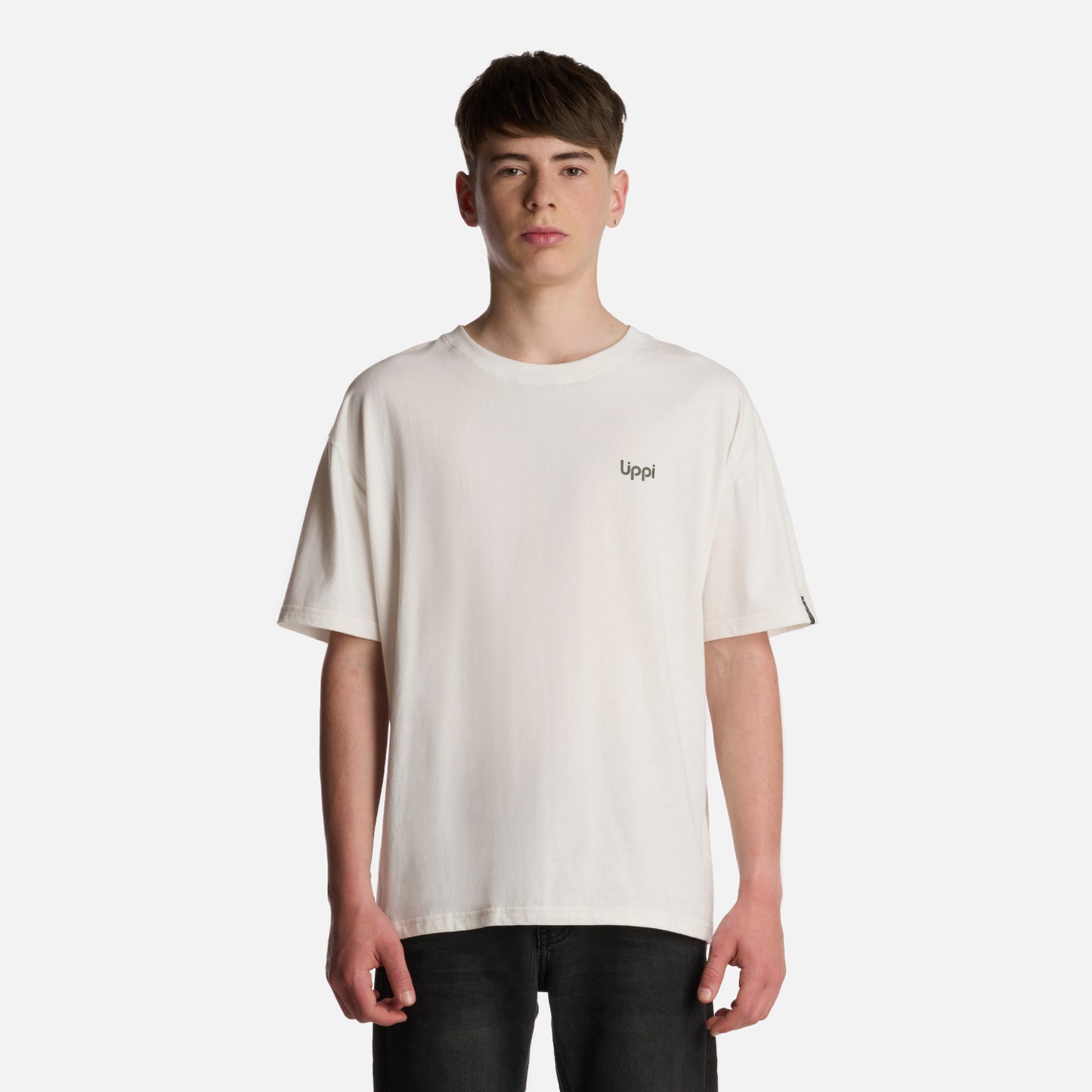 Polera Teen Boy Urban Trip Oversize T-Shirt Blanco Lippi