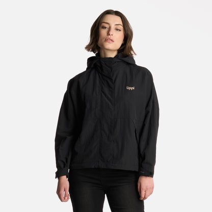 Chaqueta Mujer CityMe WindBreaker Hoody Jacket Negro Lippi