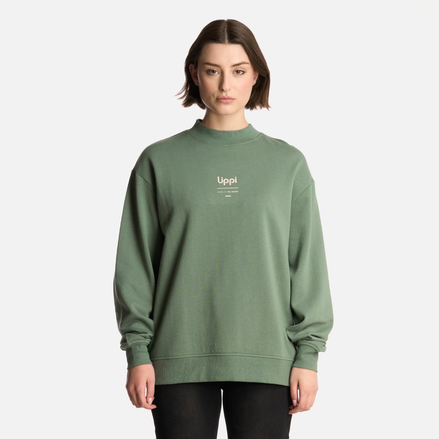 Polerón Mujer Ulmo Mid Point Crewneck Sweatshirt Jade Oscuro Lippi