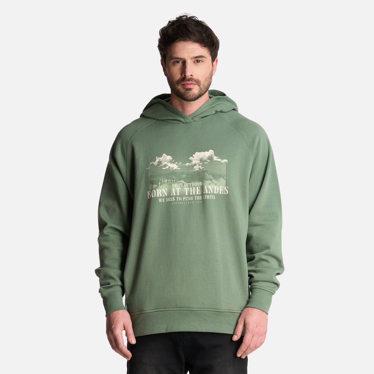 Polerón Hombre Insigne Hoody Sweatshirt Front Print Jade Oscuro Lippi