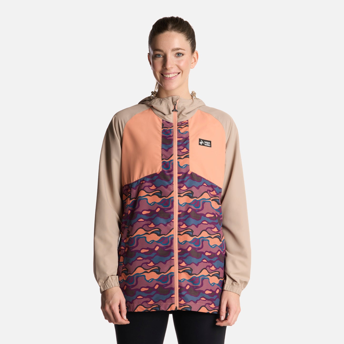 Chaqueta Mujer Aperrao Print Salmon Haka Honu