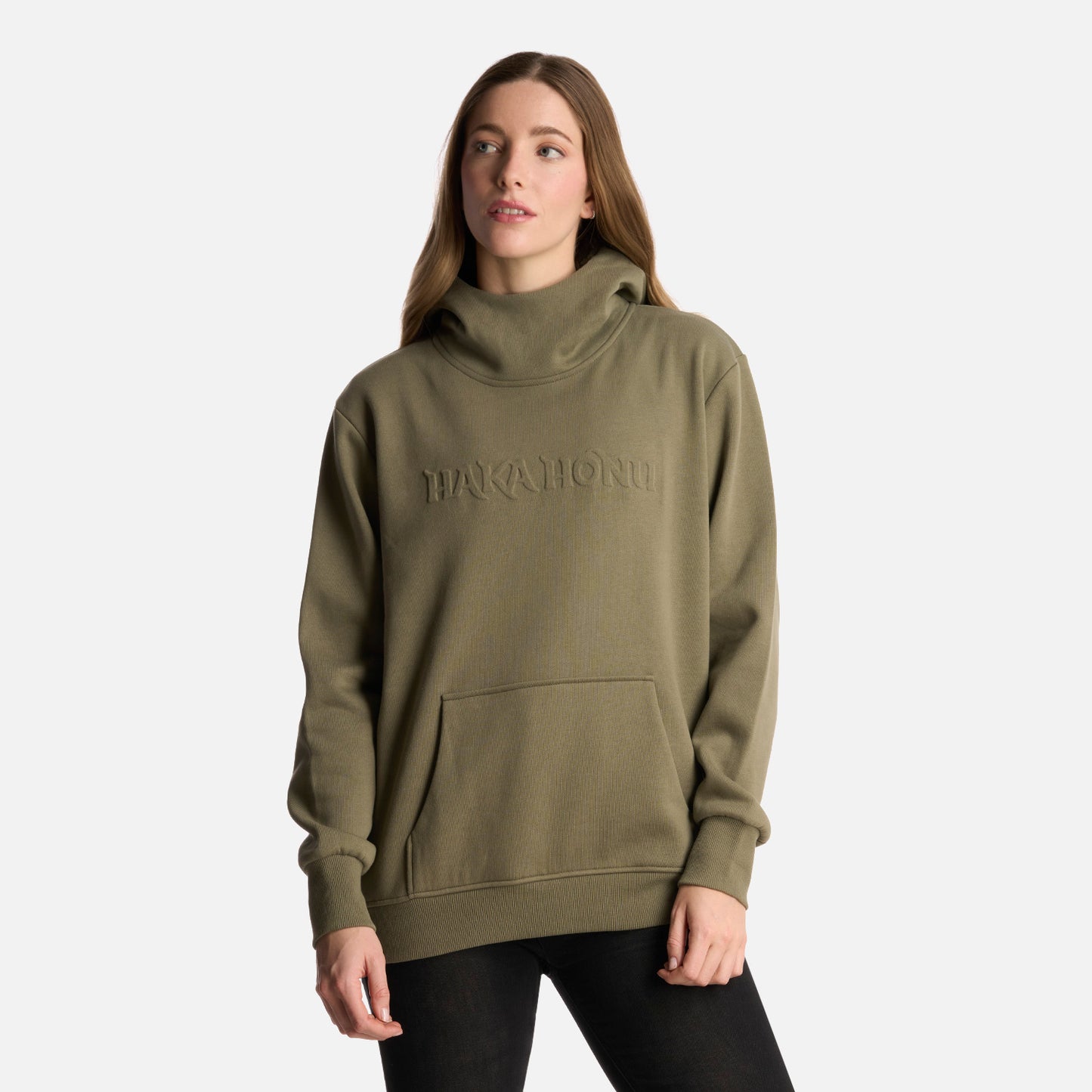 Polerón Mujer Motomami Hoody Verde Oliva Haka Honu