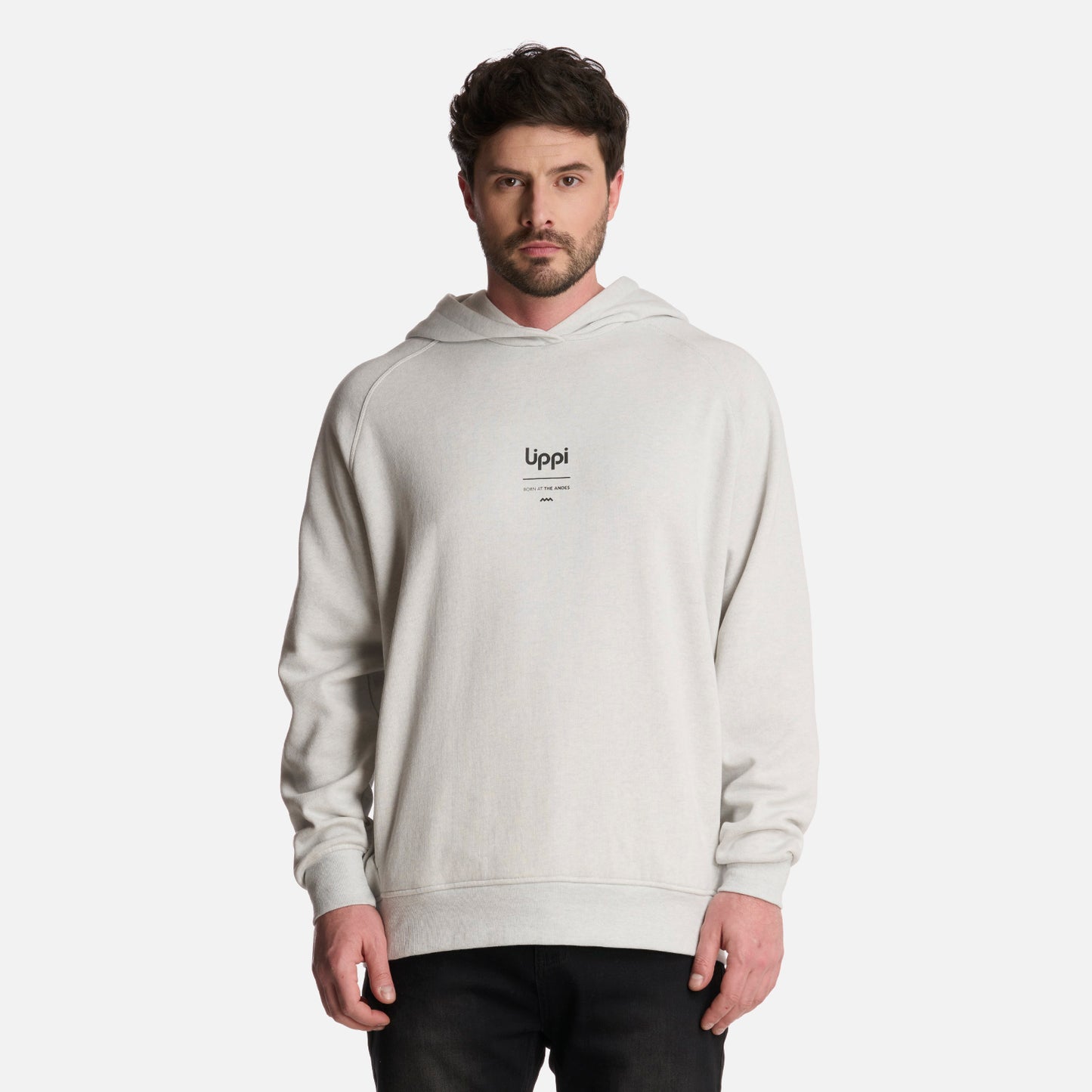 Polerón Hombre Ulmo Hoody Sweatshirt Melange Gris Claro Lippi