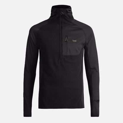 Poleron Hombre Jacaranda Mountain Nano-F 1/4 Zip Hoody Negro Lippi