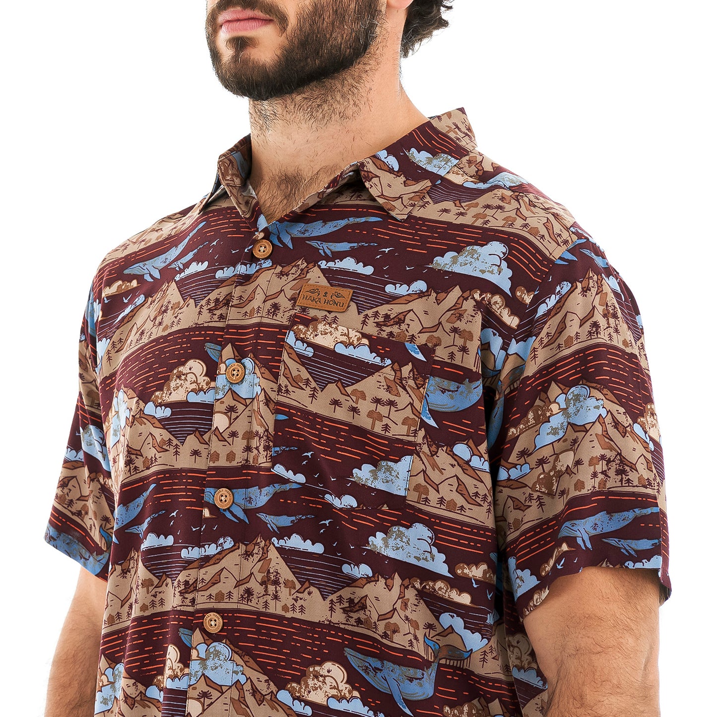 Camisa Hombre Anameizon Burdeo Haka Honu