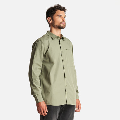 Camisa Hombre Alloy Long Sleeve Shirt Melange Verde Lippi