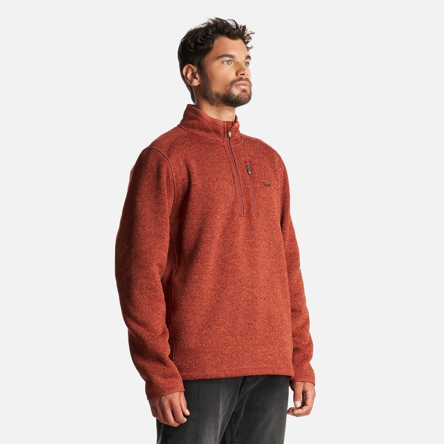 Poleron Hombre Coronado Therm-Pro Pullover Melange Vino Lippi