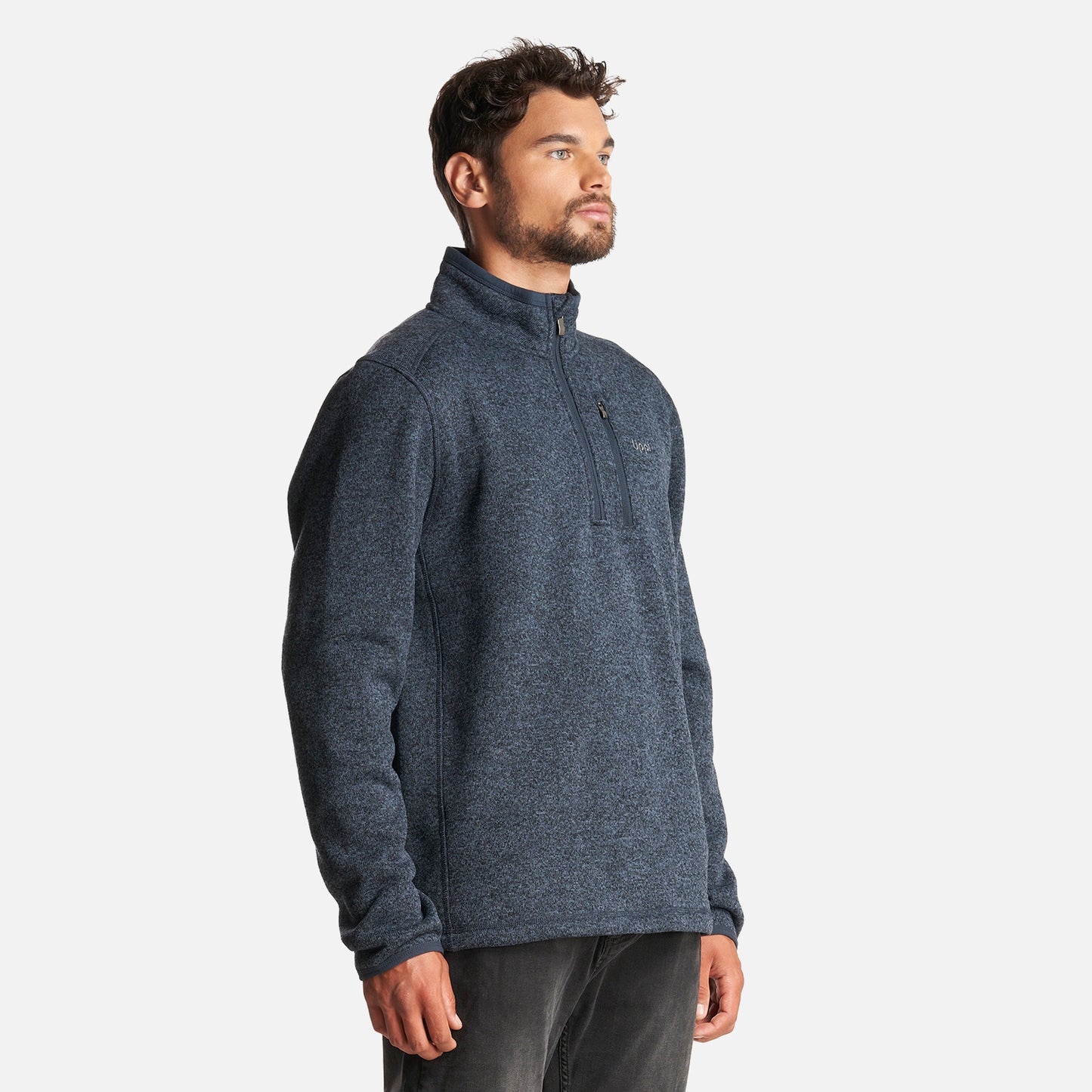 Poleron Hombre Coronado Therm-Pro Pullover Melange Azul Marino Lippi