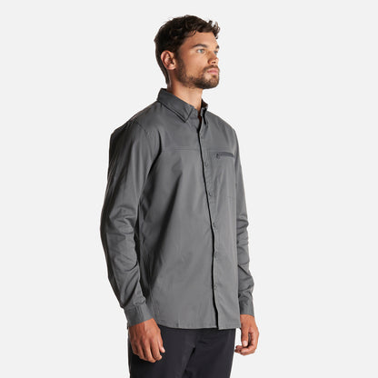 Camisa Hombre Rosselot Long Sleeve Q-Dry Shirt Gris Oscuro Lippi