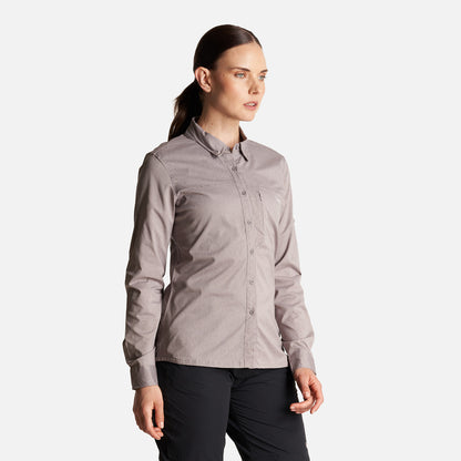 Camisa Mujer Rosselot Long Sleeve Q-Dry Shirt Malva Lippi