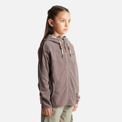 Poleron Niña Stripes Nano-F Full Zip Hoody Malva Lippi