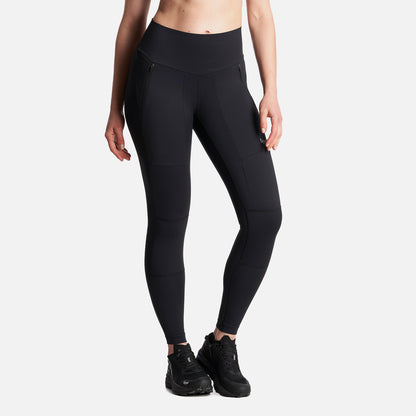 Calza Mujer  PureTrek Q-Dry Leggings Negro Lippi