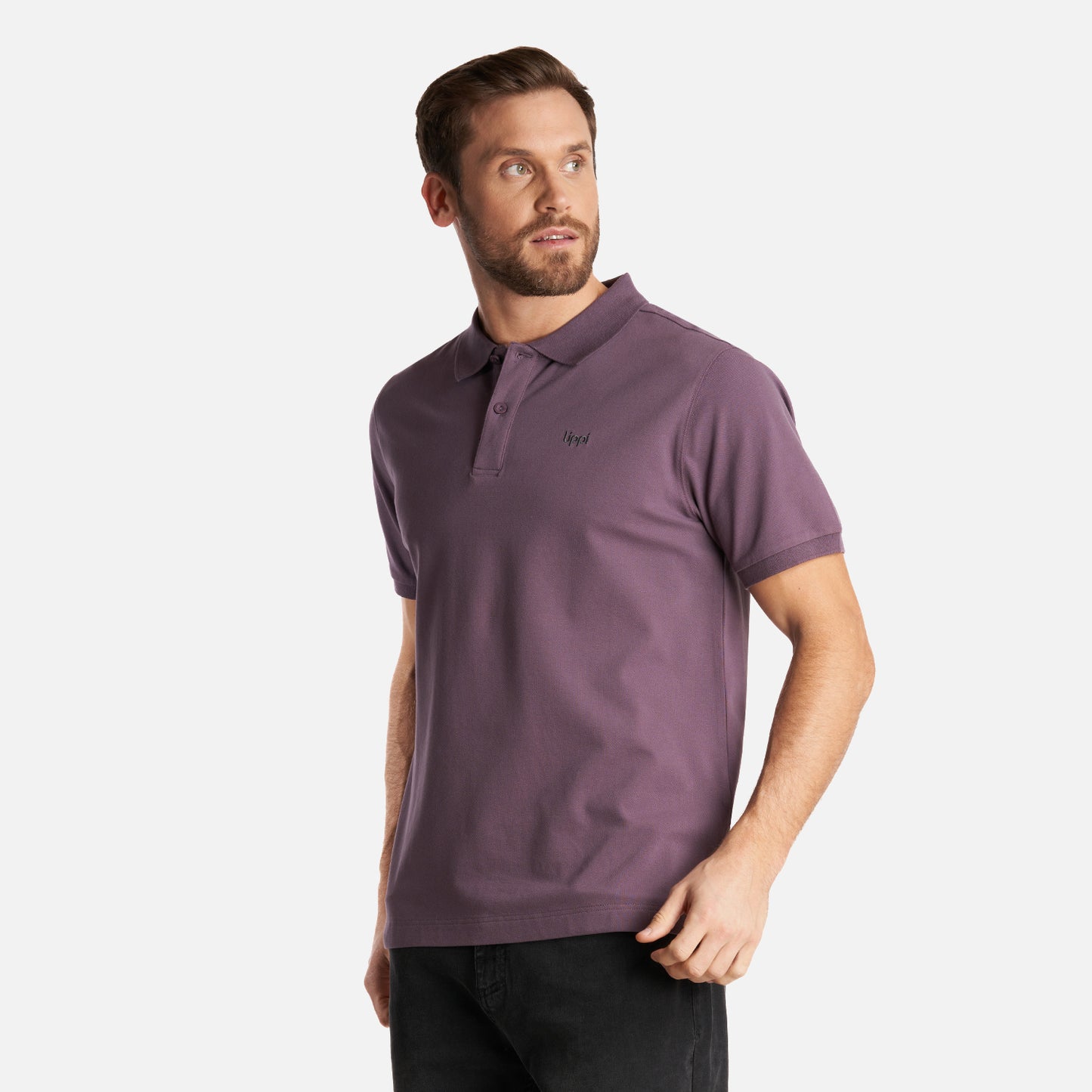 Polera Hombre First Class Elastic Polo Morado Lippi