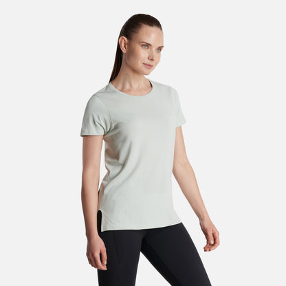 Polera Mujer  4 Run Seamless Trail Short Sleeve T-Shirt Celeste Lippi