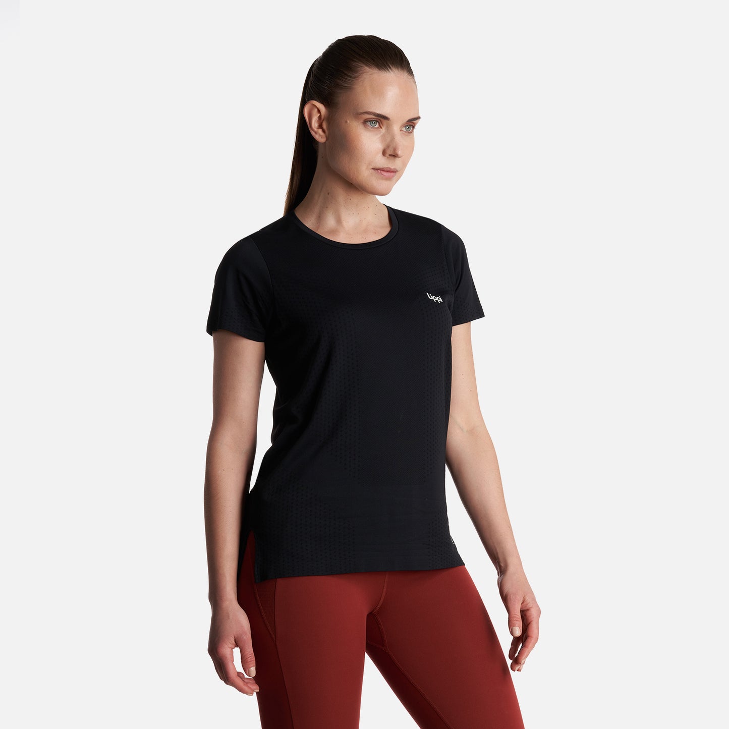 Polera Mujer  4 Run Seamless Trail Short Sleeve T-Shirt Negro Lippi