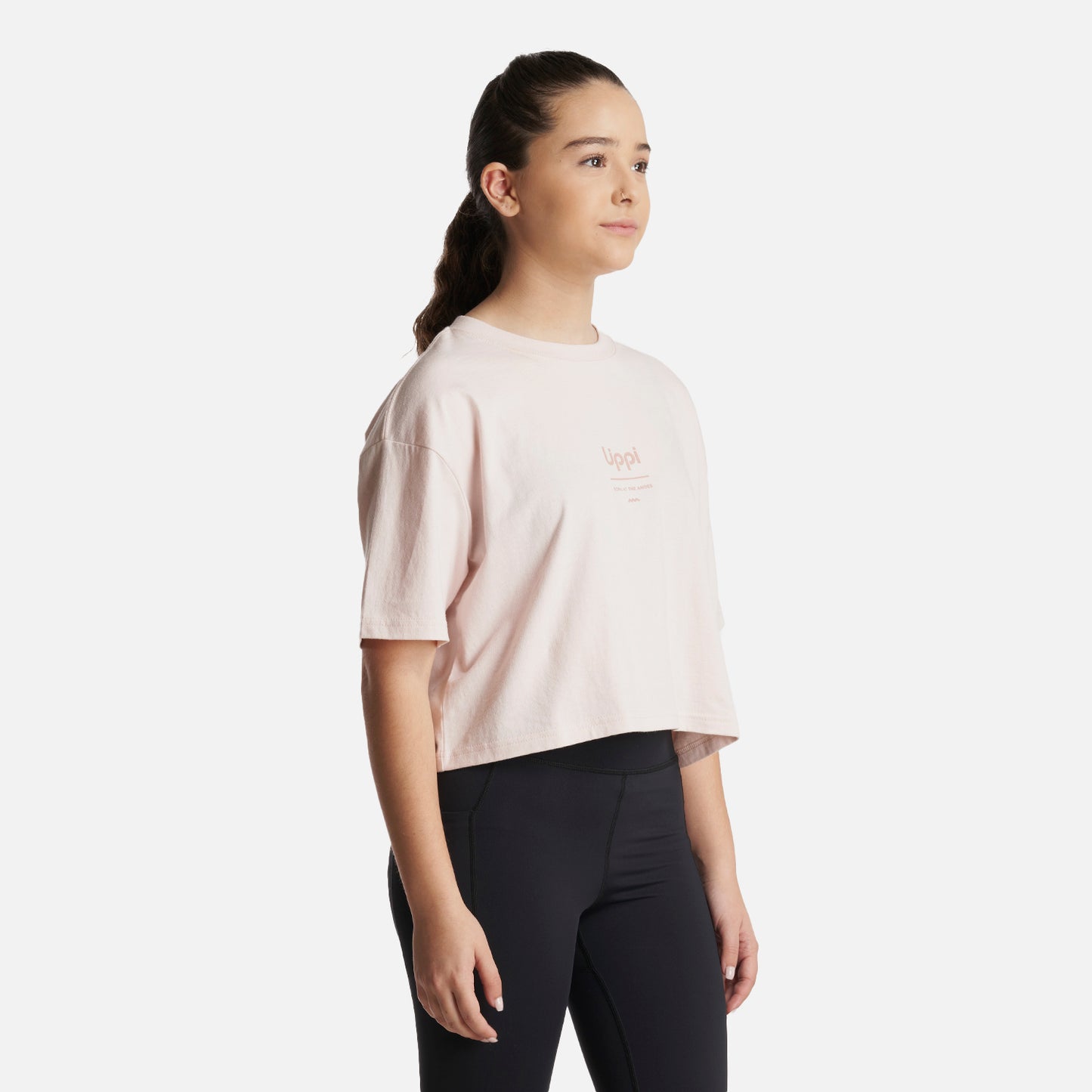 Polera Teen Girl Skyline Crop T-Shirt Rosa Claro Lippi