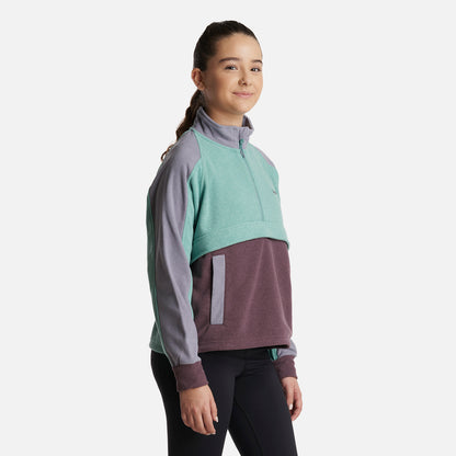 Poleron Teen Girl FirePlace 1/4 Zip Sweatshirt Turquesa Lippi