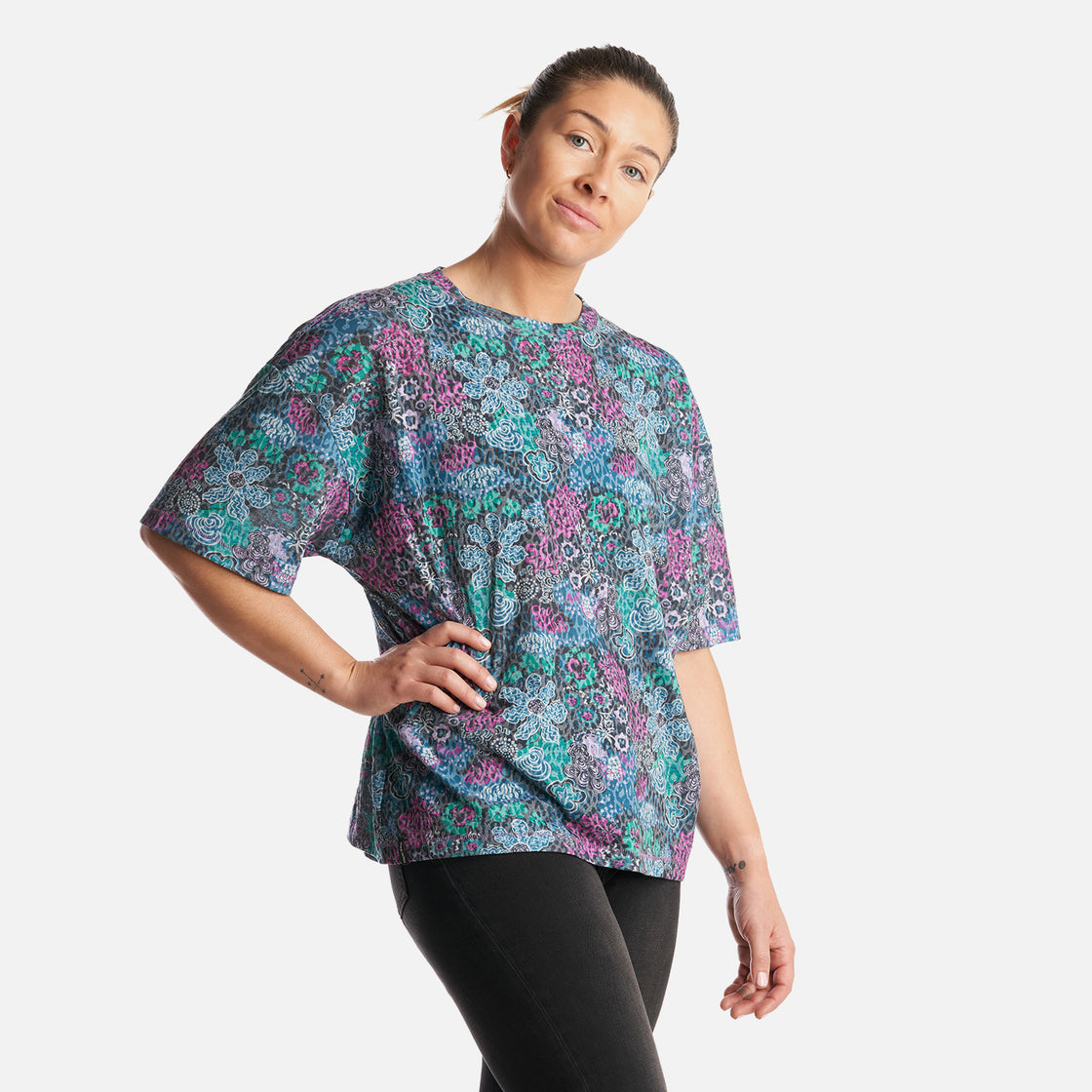 Polera Mujer Coralisima Print Turquesa Haka Honu