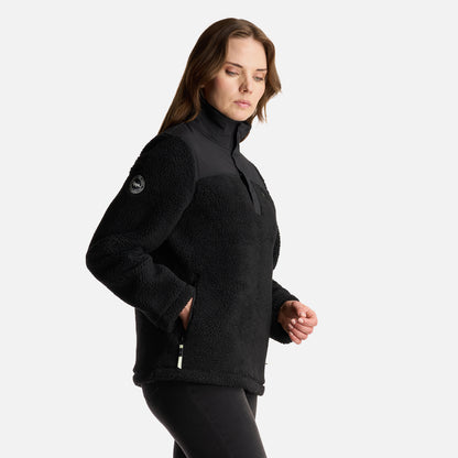 Chaqueta Mujer Glaciar Sherpa Pro 14 Zip Jacket Negro Lippi