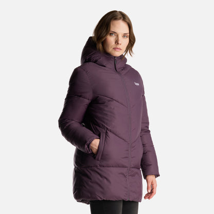 Chaqueta Mujer Long Line Steam Pro Hoody Jacket Morado Oscuro Lippi