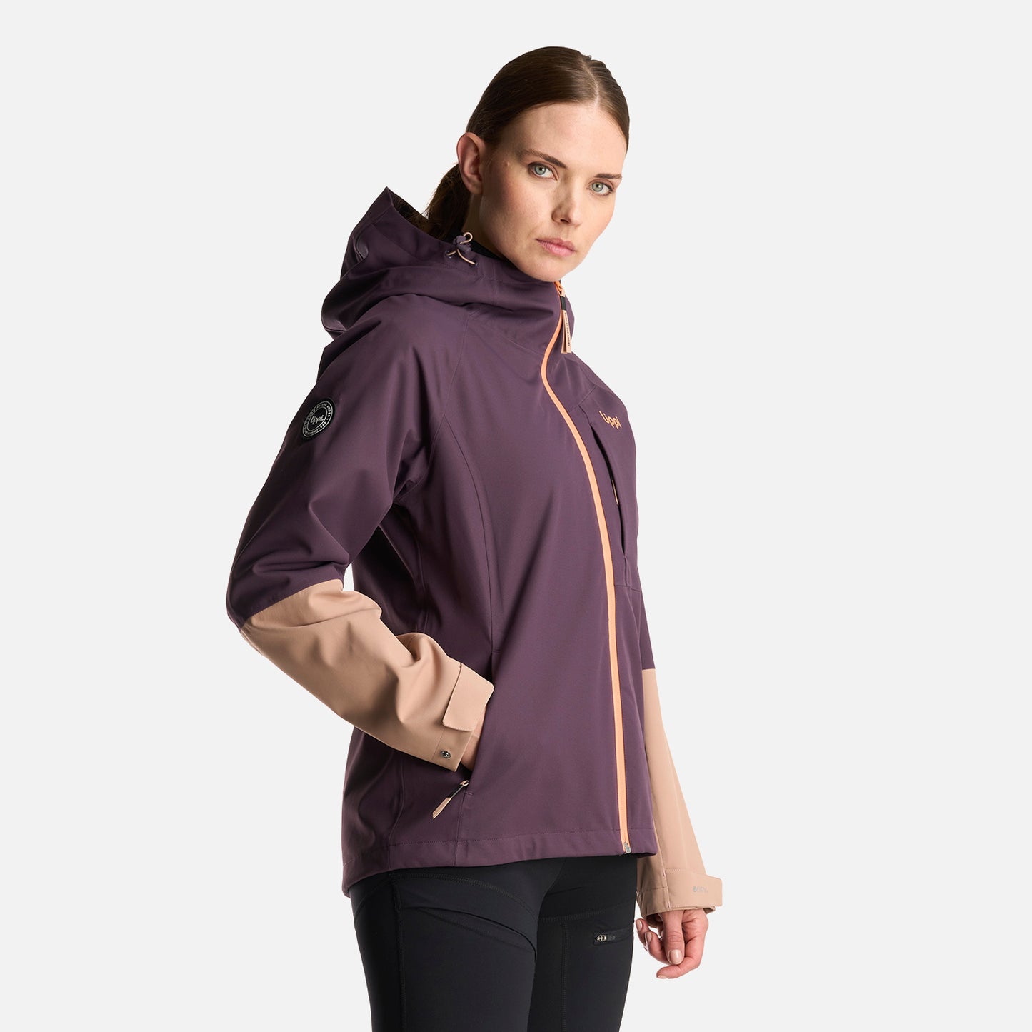 Chaqueta Mujer Massif B-Dry Hoody Jacket Morado Oscuro Lippi