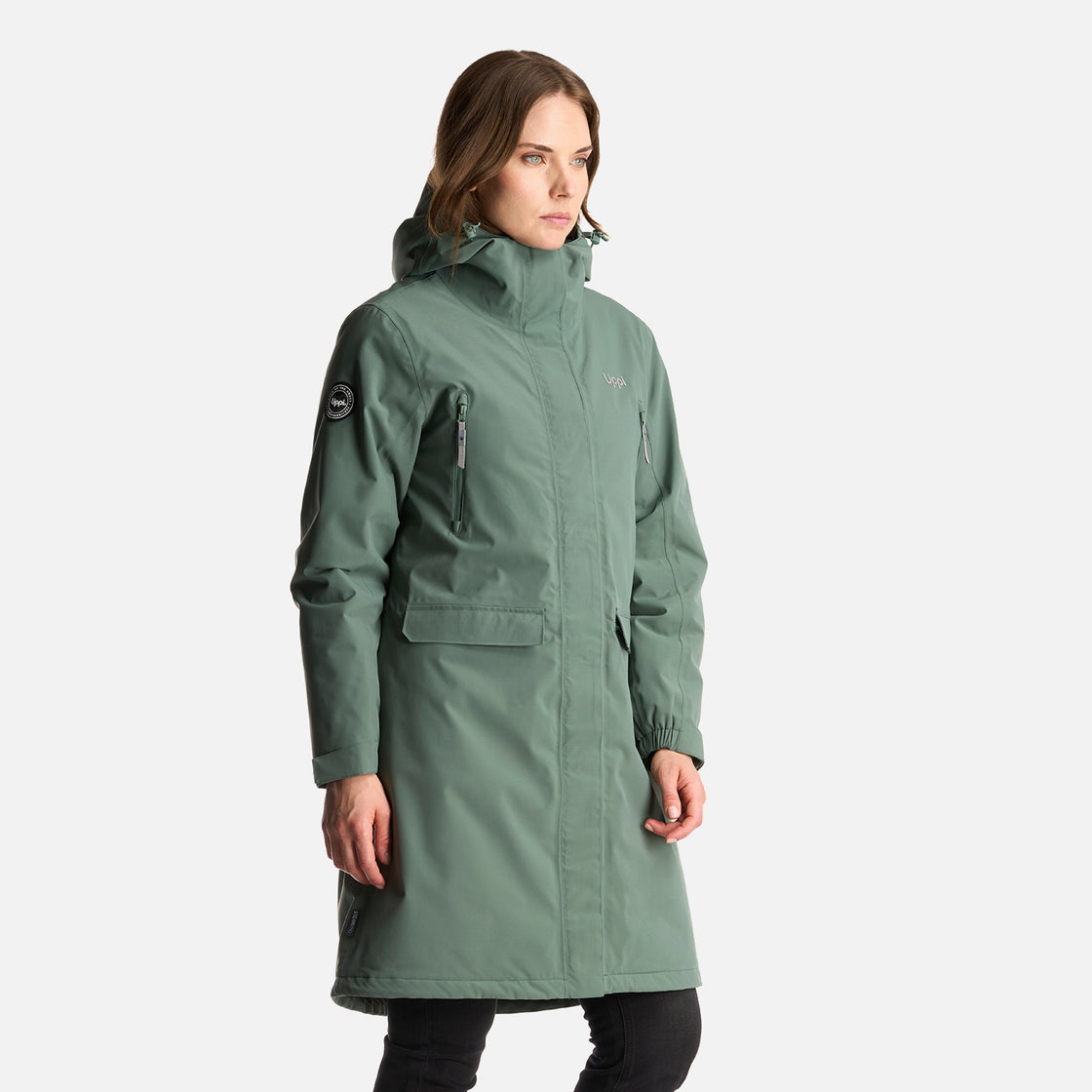 Chaqueta Mujer Mountains Live B-Dry Long Jacket Verde Musgo Lippi