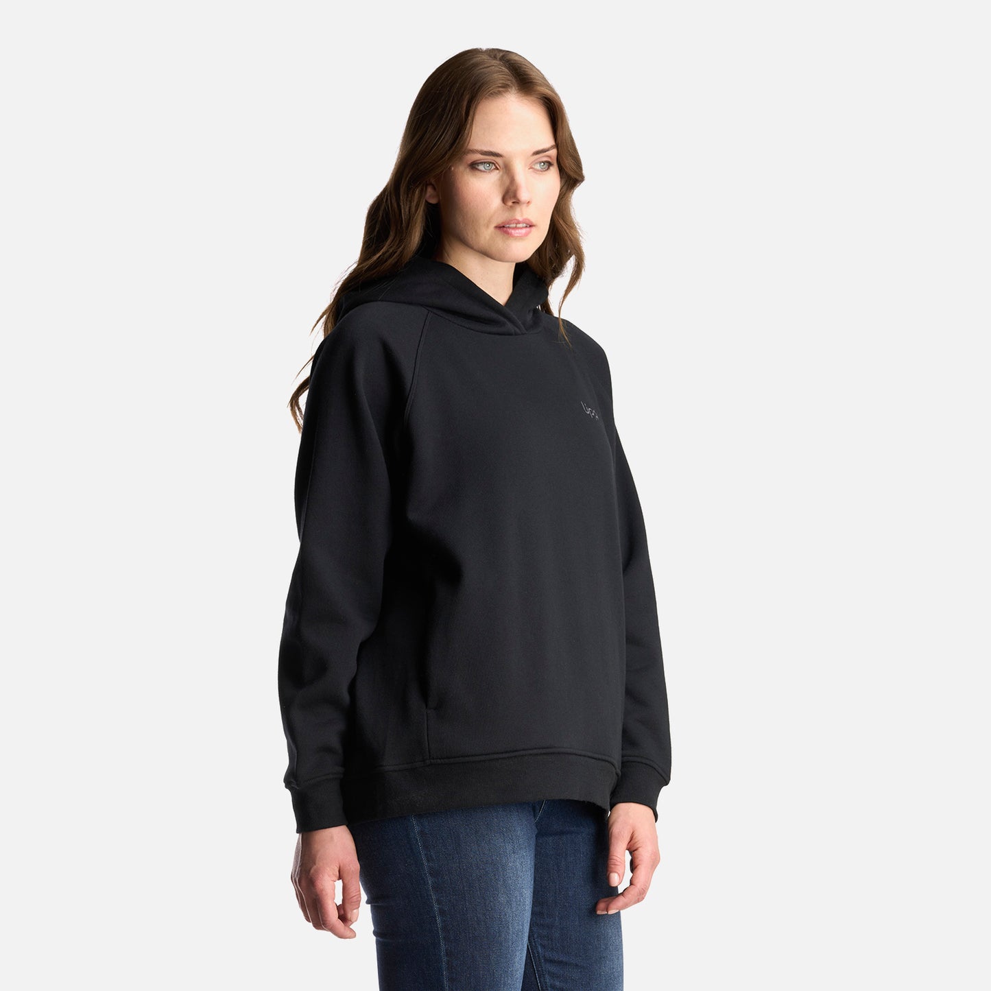 Poleron Mujer Ulmo Hoody Sweatshirt Negro Lippi