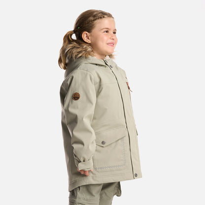 Chaqueta Niña Roble B-Dry Hoody Jacket Verde Grisaceo Lippi