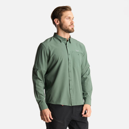 Camisa Hombre Murallon Q-Dry Shirt Verde Musgo Lippi