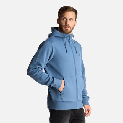 Poleron Hombre Ulmo Full Zip Hoody Sweatshirt Azul Grisaceo Lippi