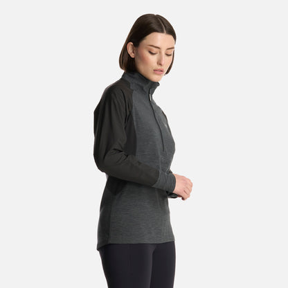 Polerón Mujer Egger 1/4 Zip Negro Lippi