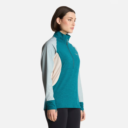 Polerón Mujer Egger 1/4 Zip Petroleo Lippi