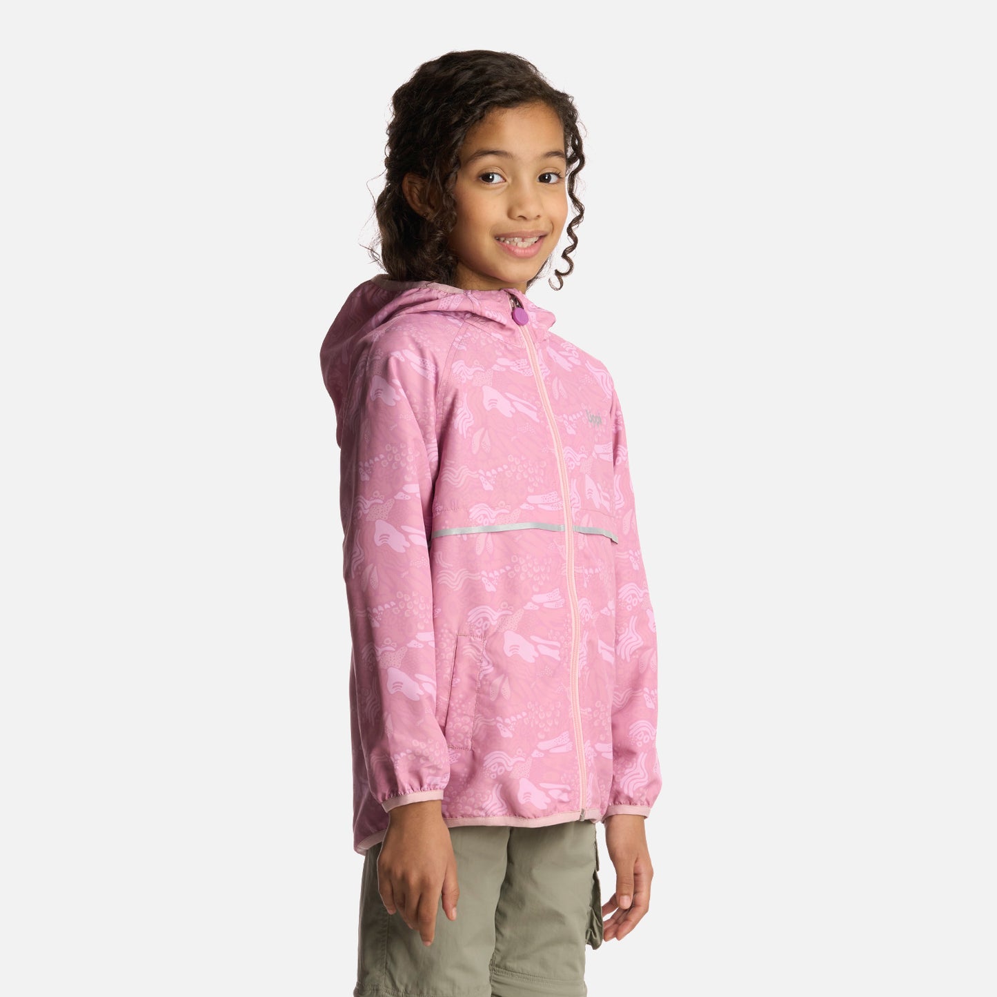 Chaqueta Niña Nightfall WindBreaker Hoody Jacket Print Rosado Lippi