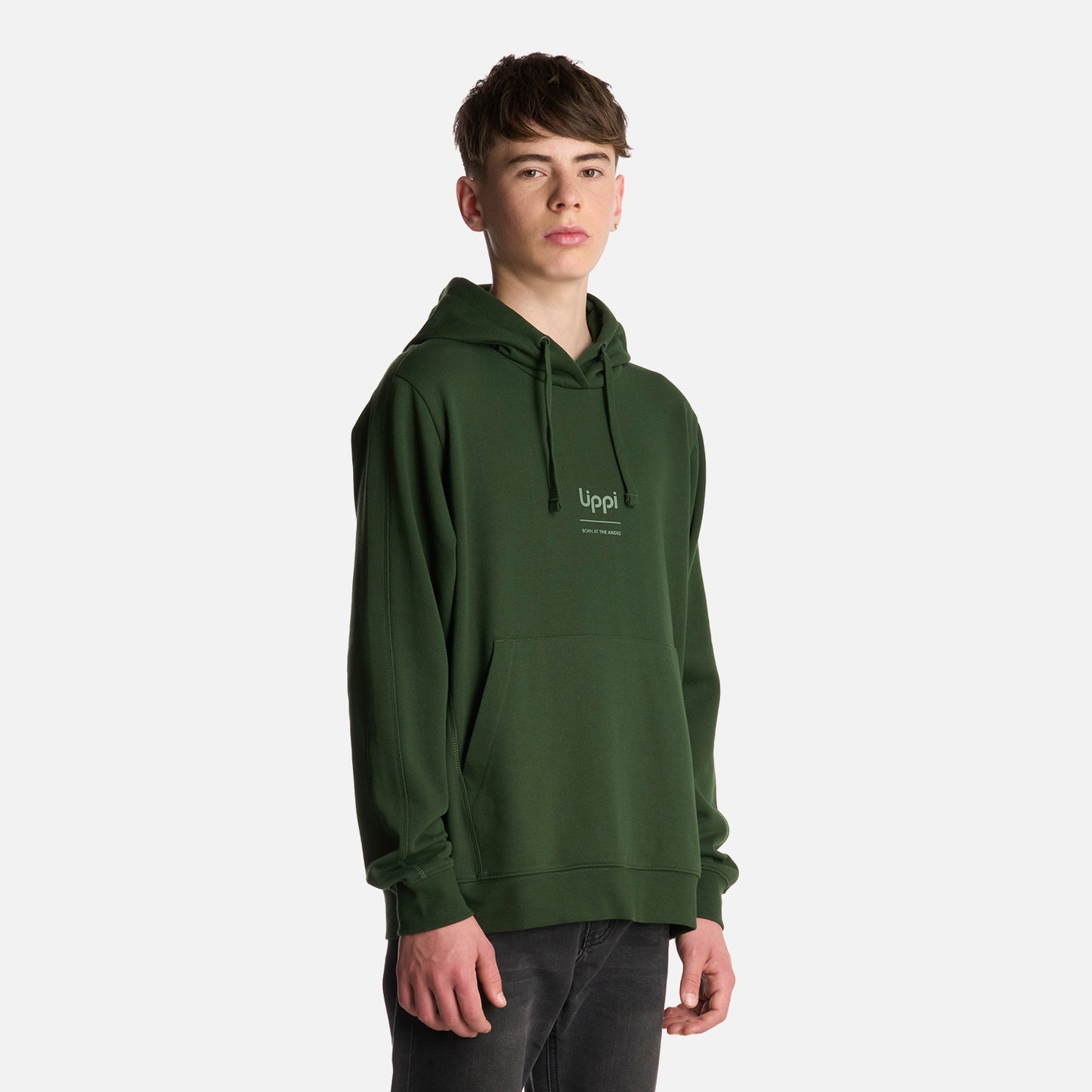 Polerón Teen Boy Ulmo Mid Point Hoody Sweatshirt Verde Militar Lippi