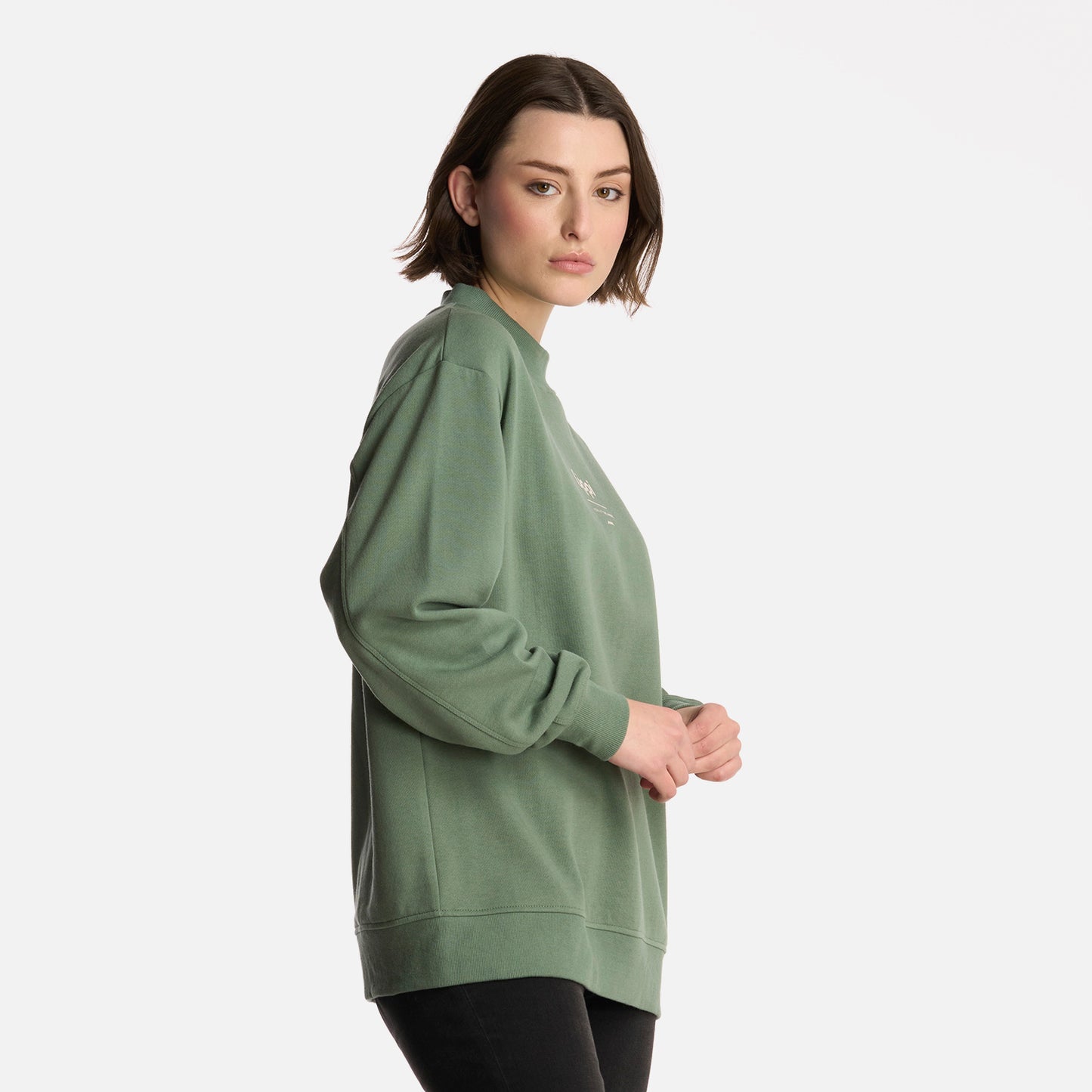 Polerón Mujer Ulmo Mid Point Crewneck Sweatshirt Jade Oscuro Lippi